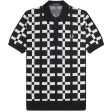 Fred Perry Geometric Jacquard Knit Polo Shirt Online Sale