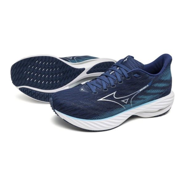 Mizuno Men s Wave Rider 28 - Estate Blue White Online Sale