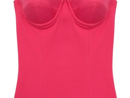 Amy Winehouse Raspberry Sorbet Bodycon Halter-Neck Dress Online Sale