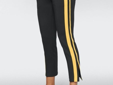 Cropped Track Pant With Sport stripes Black Sale