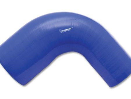 Vibrant 4 Ply Reinforced Silicone 90 degree Transition Elbow - 2.5in I.D. x 3in I.D. (BLUE) Sale