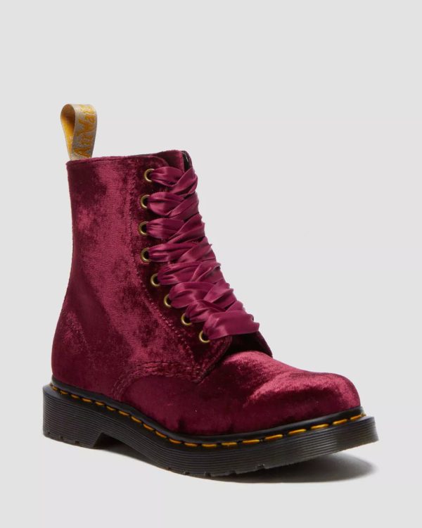 Vegan 1460 Velvet Lace Up Boots For Sale