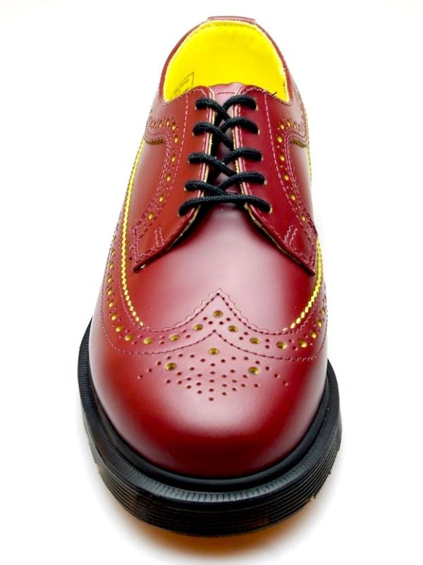 3989 CHERRY RED+YELLOW SMOOTH SLICE OXFORD on Sale