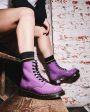 1460 Bright Purple Patent Leather Lace Up Boot Fashion