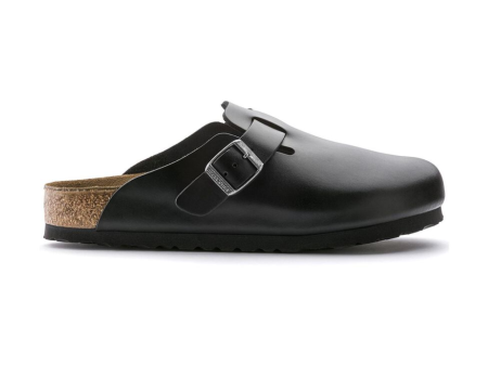 Birkenstock Boston Black - Smooth Leather For Cheap