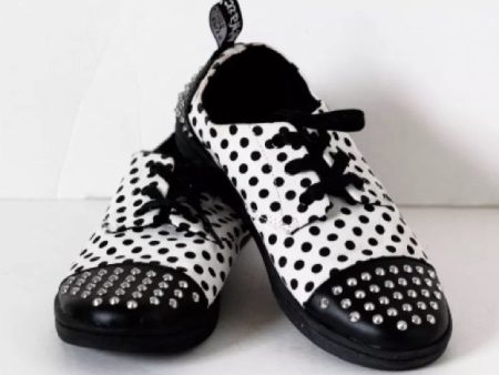 ALSTUD WHITE+BLACK DOTS FINE CANVAS SOFTY T SHOE Online now