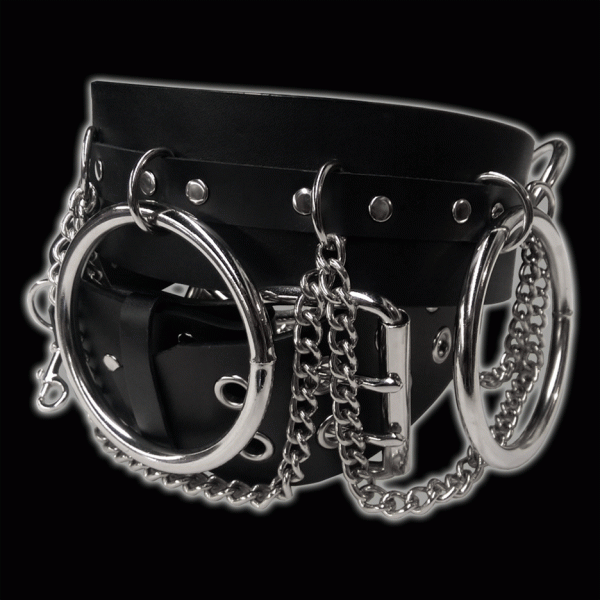 Funk Plus - Large Silver Ring & Chain Go-Go Belt on Sale