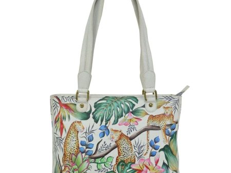 Anuschka Small Shopper Shoulder Bag 677- Jungle Queen Ivory Supply