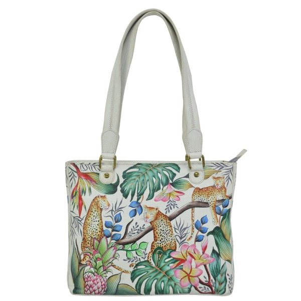 Anuschka Small Shopper Shoulder Bag 677- Jungle Queen Ivory Supply