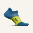 Feetures Merino 10 Max Cushion No Show Tab Socks - Elemental Blue Fashion