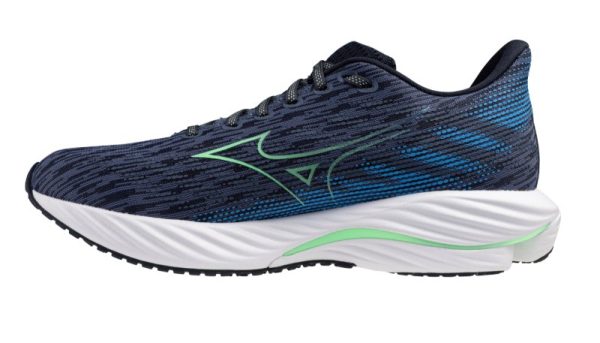 Mizuno Men s Wave Rider 28 - Vintage Indigo Neo Mint For Discount