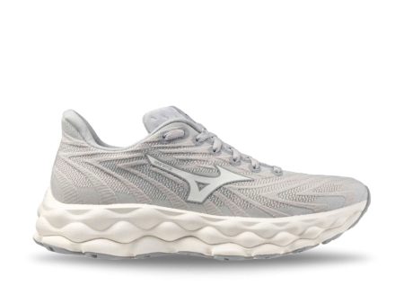 Mizuno Women s Wave Sky 8 - Harbor Mist Snow White Hot on Sale